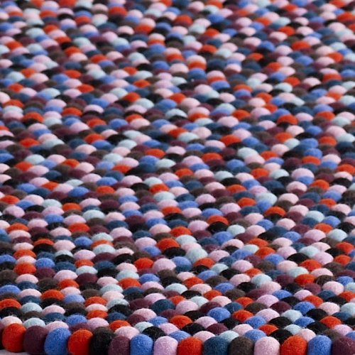 Tapis Pinocchio - corail/noir